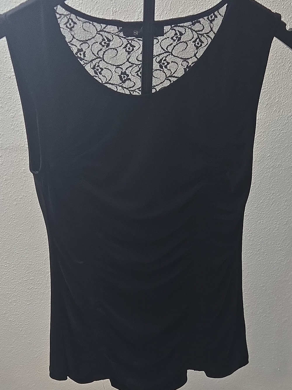 Style & Co. Black Lace-Back Sleeveless Top
